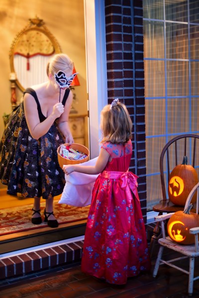 stock photo of child trick or treating
